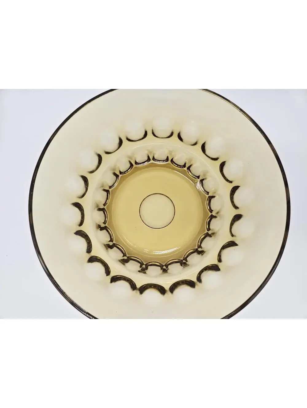 Hazel Atlas Amber Glass Reflection Thumbprint 10